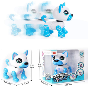 ربات اسباب بازی شارژی سگ سنسوردار سفید Electronic Robot Dog Smart Pet White_اسباب بازی
